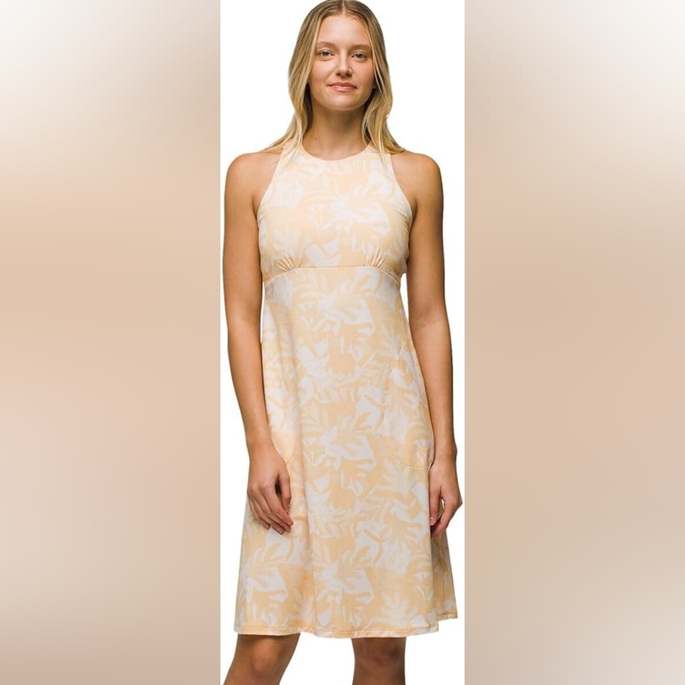 Prana Women's Cream and White Dress
